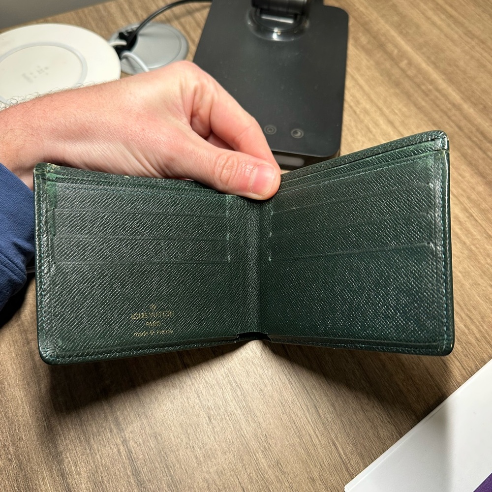 Louis Vuitton Taiga Leather Multiple Wallet (dark green) - Picture 3 of 7